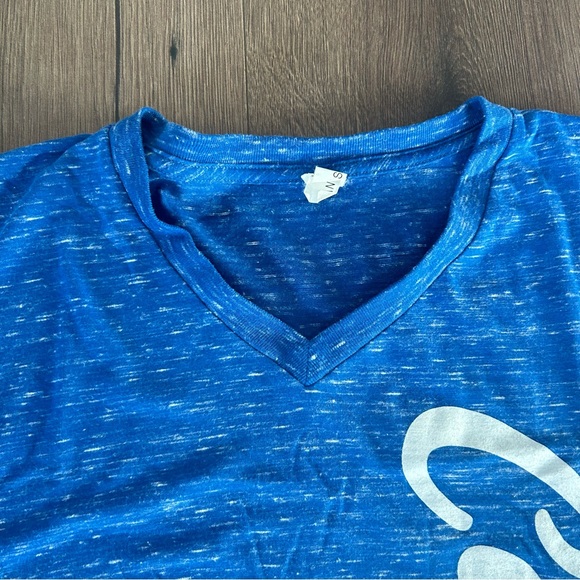 NWOT Super Soft Heather Royal Blue Catholic Canvas T-shirt Sz Medium - Picture 4 of 4